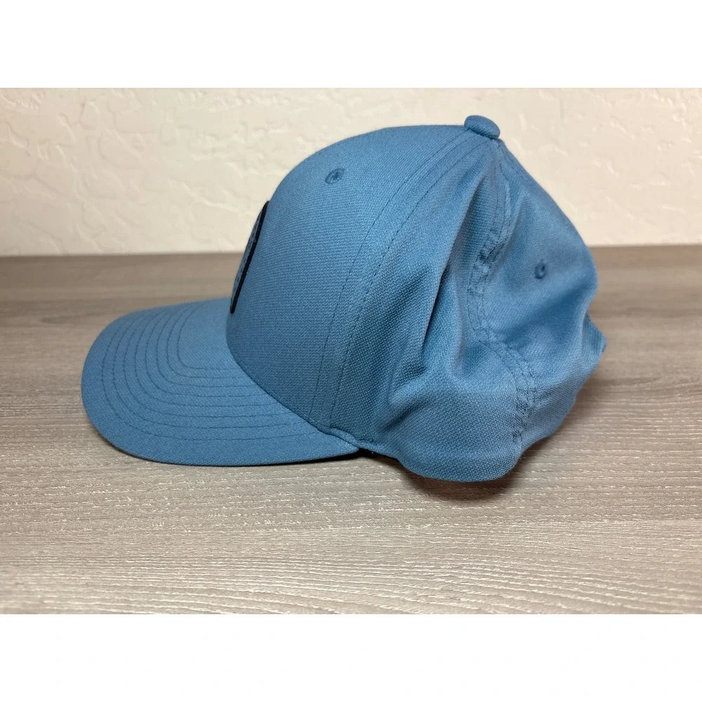 TravisMathew California Design Palm‎ Tree Baseball Cap Blue Flexfit Tech L-XL